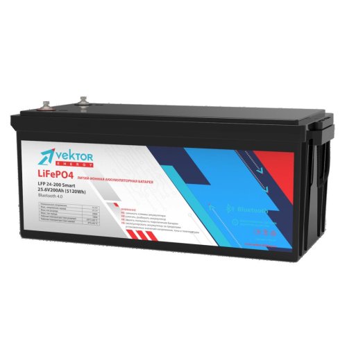 Аккумулятор Vektor Energy LFP 25.6-200 Smart (Bluetooth 4.0)